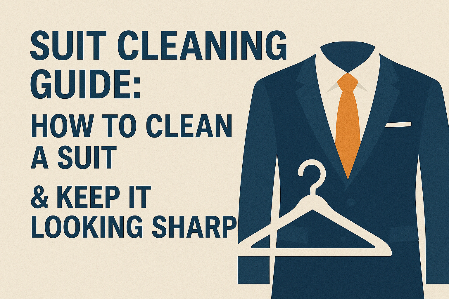 Professional cleaning and maintaining a business suit